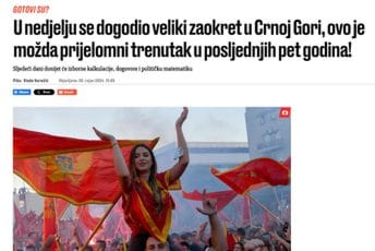 Mediji iz regije: Zaokret u Crnoj Gori, velika pobjeda DPS-a u Podgorici, direktan udar na vlast...