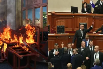 Novi 'šou' albanske opozicije: Zapalili skupštinske stolice, prije toga izazvali incidente na sjednici (VIDEO) Novi 'šou' albanske opozicije: Zapalili skupštinske stolice, prije toga izazvali incidente na sjednici (VIDEO)
