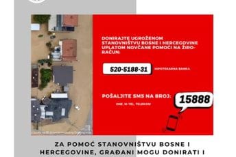 Crveni krst Crne Gore aktivirao sms-kod za pomoć ugroženom stanovništvu BiH i uputio tim za logističku podršku