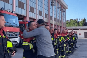 Pogledajte ispraćaj podgoričkog vatrogasca u penziju (VIDEO)