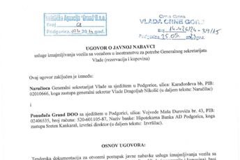 Spajićeva Vlada iznajmila automobile od Spajićevog ujaka za 50.000 eura