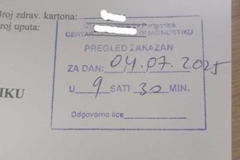 Prvi slobodni termini za ultrazvučni pregled u julu naredne godine