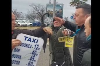 Podgorica: Sukob taksista ispred Aerodroma, napadnut vozač zbog niže cijene prevoza