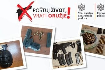 „Poštuj život, vrati oružje“: Građani juče policiji predali još 68  komada vatrenog oružja, šest komada ručnih bombi..