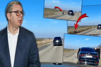 (VIDEO) Otpao točak sa automobila u kojem se nalazio Vučić