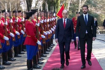 (VIDEO) Milatović uz najviše državne i vojne počasti dočekao predsjednika Albanije