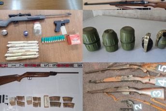 Građani juče dobrovoljno vratili 20 komada oružja, 12 ručnih bombi, municiju Građani juče dobrovoljno vratili 20 komada oružja, 12 ručnih bombi, municiju