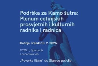 Plenum cetinjskih prosvjetnih i kulturnih djelatnika pozvao na okupljanje na Cetinju: Nema odustajanja! Plenum cetinjskih prosvjetnih i kulturnih djelatnika pozvao na okupljanje na Cetinju: Nema odustajanja!