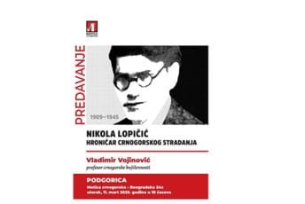 „Nikola Lopičić – Hroničar crnogorskog stradanja“: Predavanje Vladimira Vojinovića u Matici crnogorskoj