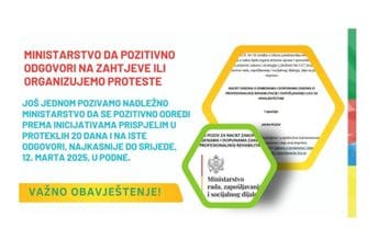 Organizacije osoba s invaliditetom: Protestovaćemo ako Ministarstvo do srijede ne odgovori pozitivno na zahtjeve