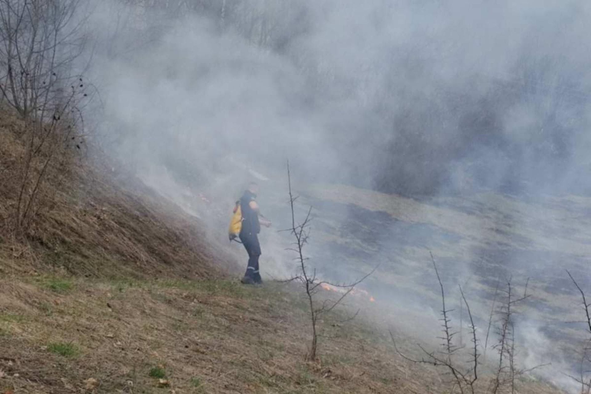 Fotografija 1: (FOTO/VIDEO) Više požara buknulo na području Bijelog Polja: Vatra prijetila kućama, gašenje otežavao vjetar