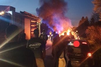 Nezgoda kod Pljevalja: Sudarila se dva automobila, jedan se zapalio