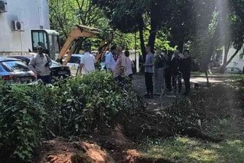 Podgorica: Policija i inspekcija zaustavila radove u Beogradskoj ulici, stanari poručili da neće dozvoliti uništavanje Gorice
