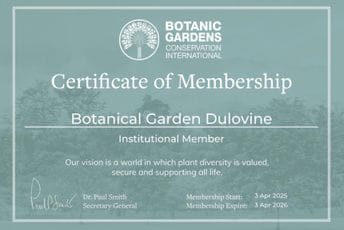 Botanička bašta Dulovine postala institucionalna članica globalne mreže botaničkih vrtova svijeta