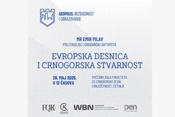 FCJK: Predavanje o evropskoj desnici i crnogorskoj stvarnosti u srijedu