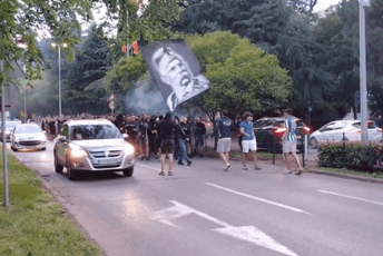 Sve je u znaku košarke: Pogledajte 'varvare' na putu prema dvorani (VIDEO)