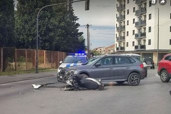 Saobraćajna nezgoda u Zagoriču: Sudar automobila i motora