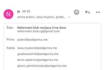 Neformalni klub navijača Crne Gore tražio pomoć od Zečevića, ostali bez odgovora