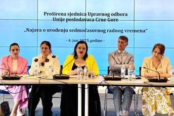 Upravni odbor UPCG sa Nišić o najavi sedmočasovnog radnog vremena: Poslodavci upozoravaju na ozbiljne posljedice po privredu