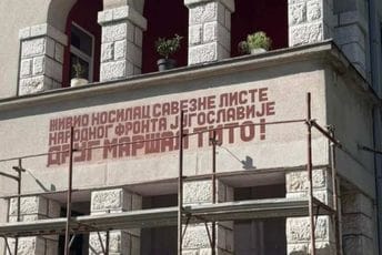 (FOTO) Obnovljen natpis posvećen Josipu Brozu Titu na Cetinju