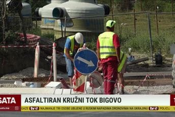 Na bulevaru Tivat - Budva asfaltiran kružni tok Bigovo (VIDEO)