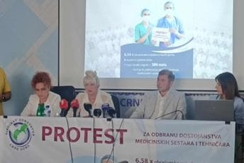 Sindikat zdravstva najavio protest u četvrtak na Trgu Vektre