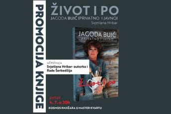 Jagoda Buić privatno i javno: Knjiga "Život i po" Svjetlane Hribar sjutra u Podgorici