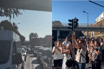 (VIDEO) Policija sklonila građane s ulice u Beogradu, ali vozači nijesu htjeli da prođu