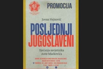Savjetnik Ante Markovića sjutra u Podgorici: Promovisaće knjigu "Posljednji Jugoslaveni"
