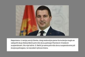Bečić prvo vijest o suspenziji Pavićevića i Kneževića potvrdio Vijestima, onda Vijesti ,,ispravile potvrdu Bečića“