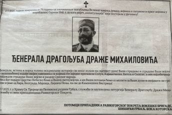 Pomen četničkom vođi u crnogorskom dnevniku: Da li je prekršen zakon?