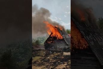(FOTO/VIDEO) U dva pljevaljska sela izgorjelo više od 10 pomoćnih objekata