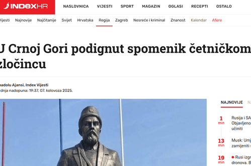 Zahvaljujući veličanju četničkog zločinca: O Crnoj Gori danas bruje mediji u regionu