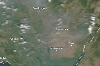 NASA sateliti snimili oblake dima iznad Crne Gore: Pogledajte kako su izgledali po danima