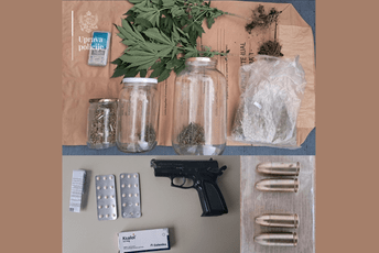 Plav: Pronađena marihuana, tablete sa liste opijata, gasni pištolj, municija