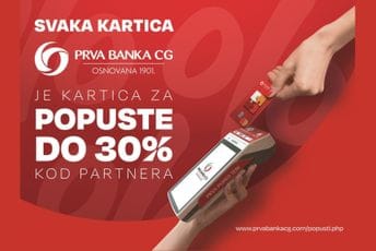 Prva banka CG pokrenula je atraktivan program popusta sa partnerima: Do 30% niže cijene za korisnike svih kartica