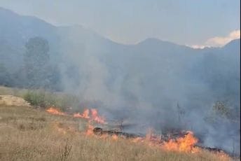 (FOTO/VIDEO) Bijelo Polje: Vatrogasci gasili više požara, vatra ugrozila pojedine objekte