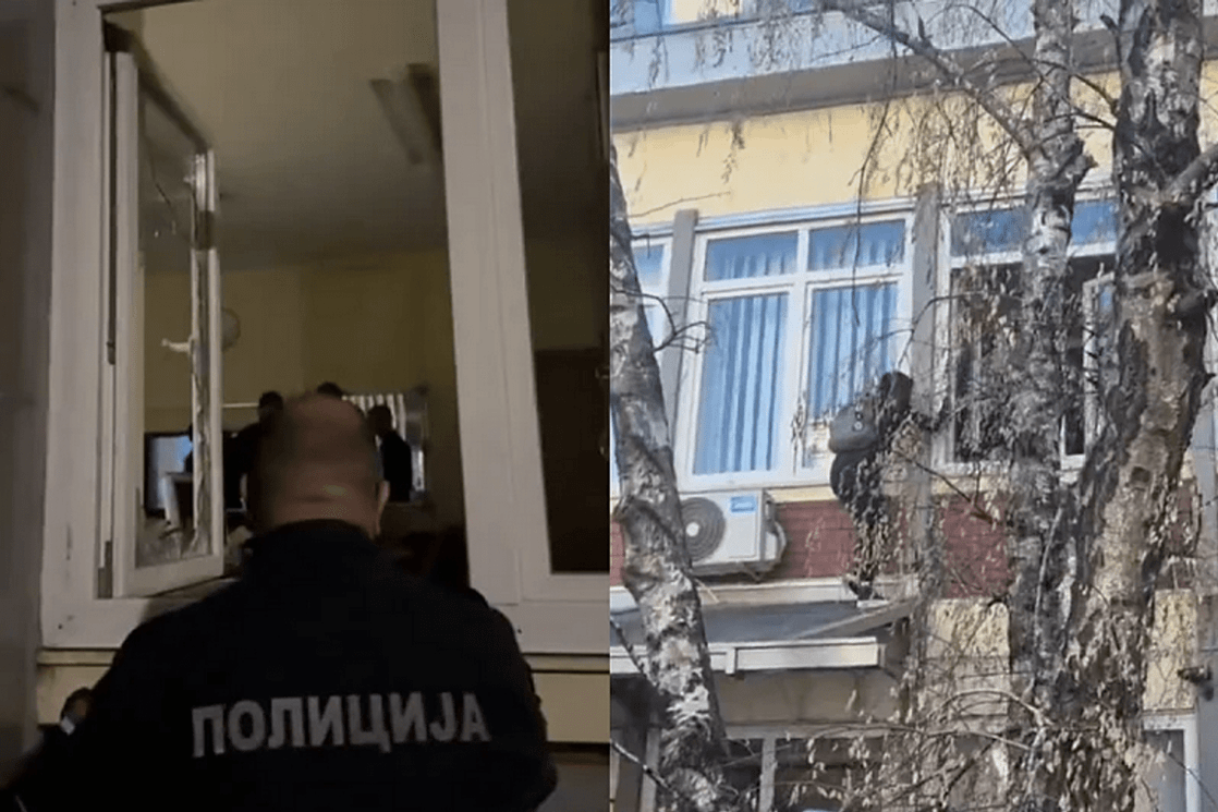 Haos u Novom Sadu: Dekan fakulteta s maskiranim ljudima razbio prozore kako bi ušao u zgradu