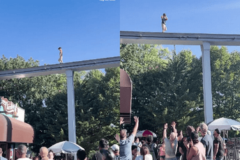 (VIDEO) Posjetilac spasio dječaka koji je hodao po šest metara visokoj pruzi u zabavnom parku
