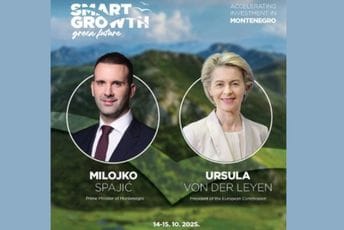 Crna Gora u oktobru domaćin Investicione konferencije koju otvaraju Spajić i Fon der Lajen
