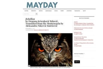 "Pobuna" Dragane Kršenković-Brković u američkom književnom časopisu MAYDAY Magazine