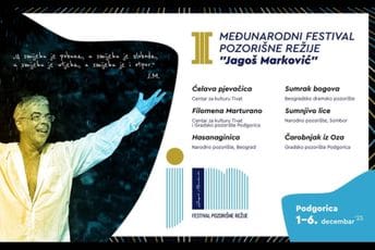 Međunarodni festival režije "Jagoš Marković" od 1. do 6. decmbra; Vujović: Nova tačka na mapi kulturnih dešavanja u Crnoj Gori i regionu