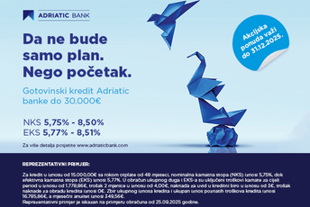 Akcijska ponuda Adriatic Bank: Da ne bude samo plan. Nego početak.