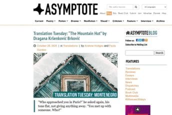 "Planinska koliba": Priča Dragane Kršenković-Brković u časopisu Asymptote