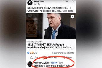 Za ODT prijetnja Standardu nije krivično djelo: Tužilac predložio da se Dušan Radetić goni za prekršaj