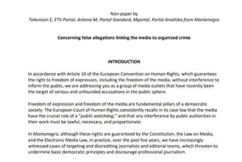 Targetiranjem kritičkih medija SDT krši član 10 Evropske konvencije o ljudskim pravima