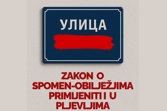 HRA, CGO i ANIMA: Nezakonito preimenovanje ulica u Pljevljima produbljuje podjele i glorifikuje ratnu prošlost, očekujemo reakciju ministarstva