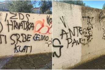 Zadar: Osvanuli jezivi grafiti protiv Srba, veličaju i kvislinšku NDH