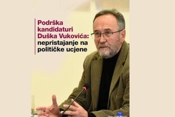Podrška kandidaturi Dragoljuba Duška Vukovića: Nepristajanje na političke ucjene
