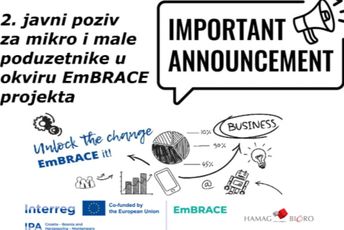 PKCG: Za drugi poziv EmBRACE projekta na raspolaganju tri miliona eura, prijave se dostavljaju do 15. decembra